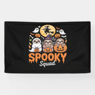 Banderoles Éffrayant Halloween sorcière drôle Horreur Sloths