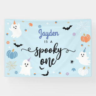 Banderoles Éffrayant un jote fantôme Halloween 1er anniversai