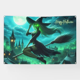 Banderoles Éffrayante verdure Halloween sorcière