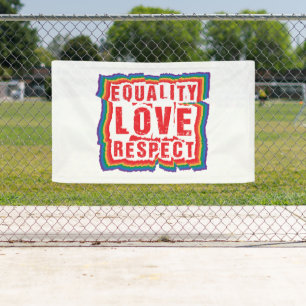 Banderoles Égalité Amour et respect Mois de la fierté
