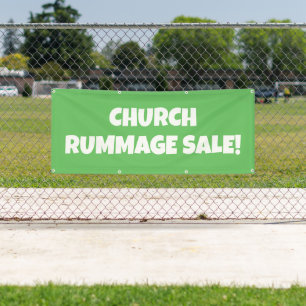 Banderoles Eglise Rummage Vente ! Bonnet lumineux