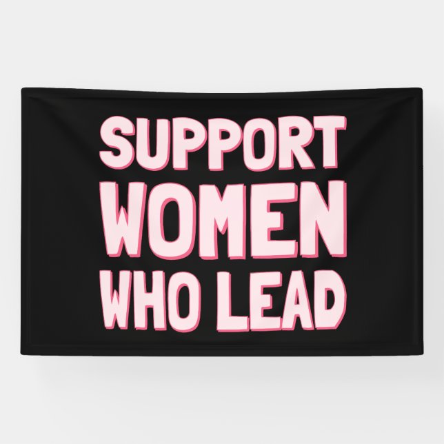 Banderoles Élections féministes - Appuyer les femmes qui diri (Horizontal)