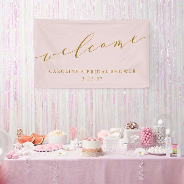 Banderoles Élégance sur mesure Rose Bienvenue à la douche de  (Fête)