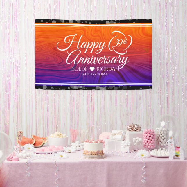 Banderoles Élégant 39e anniversaire du Mariage d'âge (Fête)