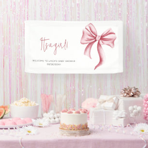 Banderoles Élégant Baby shower de cabot rose