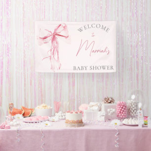 Banderoles Élégant Baby shower de fille de la cou rose