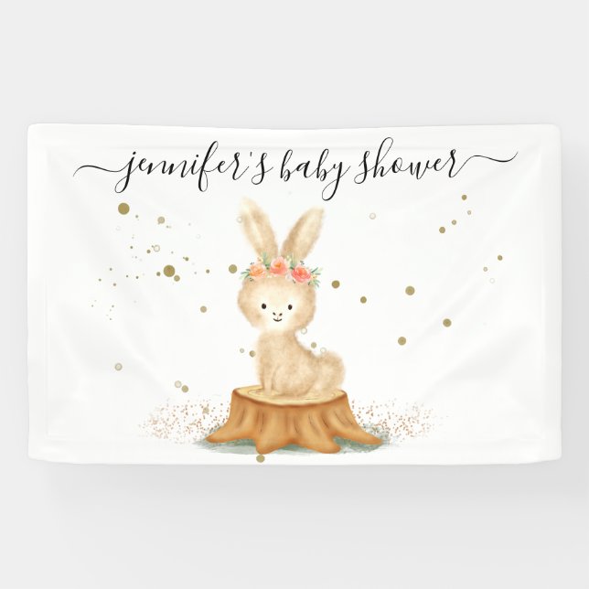 Banderoles Elegant Bunny Rabbit wildlife farm forest animal (Horizontal)