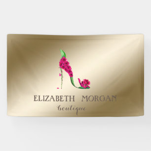 Banderoles Élégant Chic Moderne , Lumineux, Fleurs Talon Haut