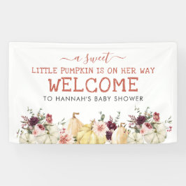 Banderoles Élégant Citrouille floral | Baby shower d'automne
