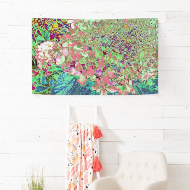 Banderoles Élégant Corail et Chartreuse Limelight Hydrangea (En situation)