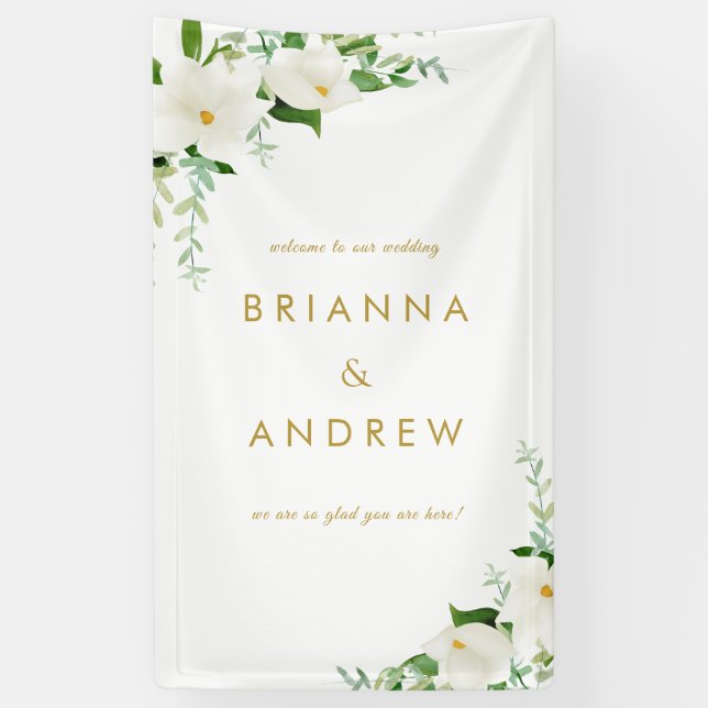 Banderoles Elegant Floral Wedding (Vertical)