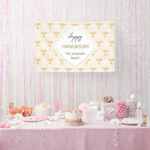 Banderoles Elégant Hanoukka Holiday Motif Gold