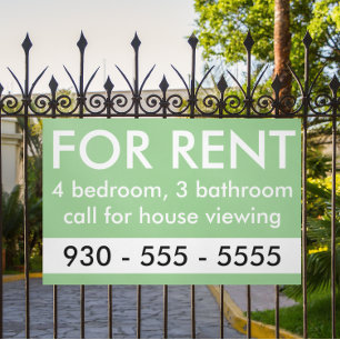 Banderoles Élégant Pour La Location Agent Immobilier Personna