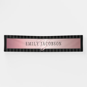 Banderoles Elégant Rose Gold Faux Votre message