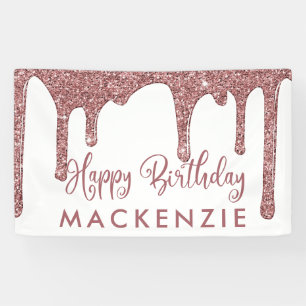 Banderoles Elégant Rose Gold Sparkle Parties scintillant Driv