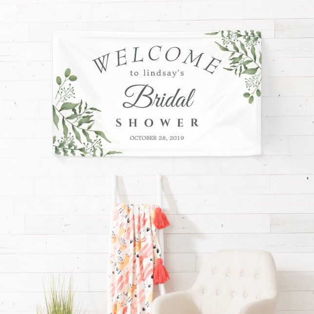 Banderoles Elégant succulent Eucalyptus Feuille nuptiale douc (En situation)