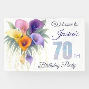 Banderoles Elégante Calla Lily 70e anniversaire Jalon