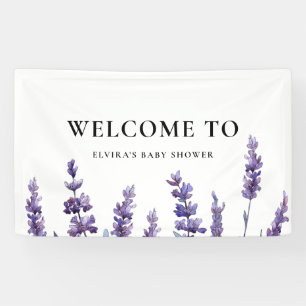 Banderoles Elégante lavande fleurie Baby shower bébé accueil