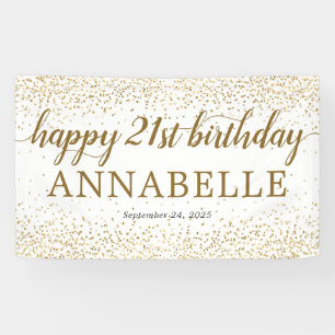 Banderoles Elégante Parties scintillant d'or Confetti Joyeux 