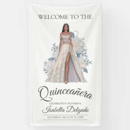 Banderoles Élégante Quinceanera Princess Diamond Parties scin