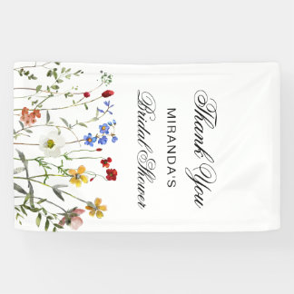 Banderoles Élégante Wildflower Merci Baby Shower de Mariée