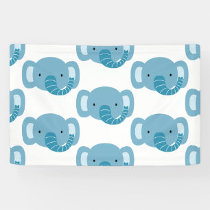 Banderoles Elephant Birthday Kids Art