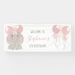 Banderoles Elephant en Casquette de fête d'anniversaire
