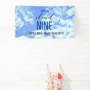 Banderoles Elle est Sur Cloud Nine ! Fête des mariées/Bachelo