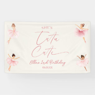 Banderoles Elle est Tutu Mignonne Fête d'anniversaire de 2 an