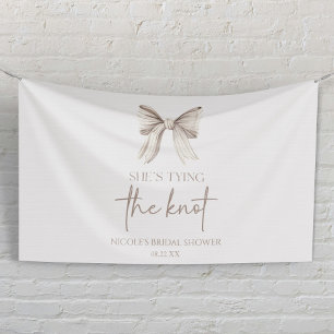 Banderoles Elle Noue Le Nœud Blanc Bow Fête de Mariée
