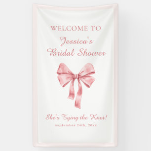 Banderoles Elle Noue le Nœud Rose Pâle Coquette Shower