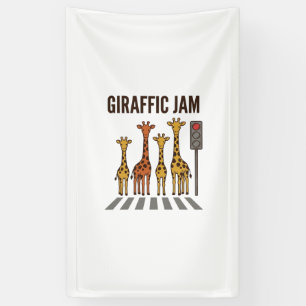 Banderoles Embouteillage giraffic Drôle de girafe traversant