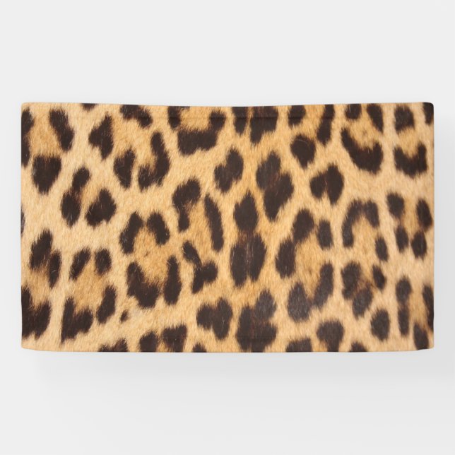 Banderoles empreinte de léopard de mode de safari sauvage (Horizontal)