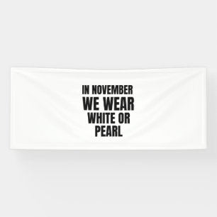 Banderoles En novembre nous portons le cancer du poumon blanc