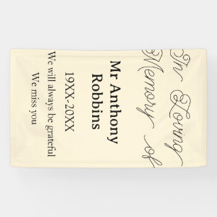 Banderoles En souvenir affectueux de nom souvenir funéraire