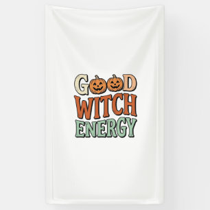 Banderoles Énergie de bonne sorcière Design vectoriel Hallowe