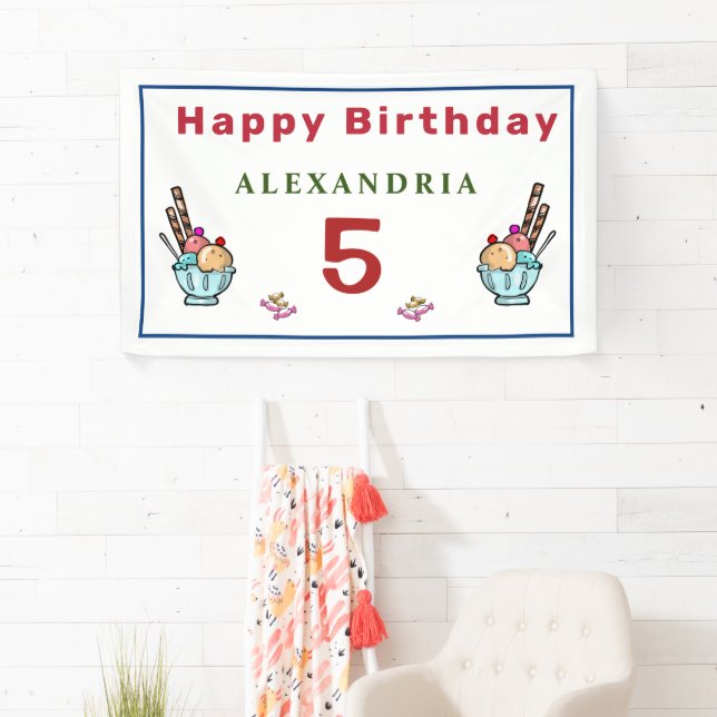 Banderoles Enfants Enfants Joyeux Anniversaire Fun Fun Person (En situation)