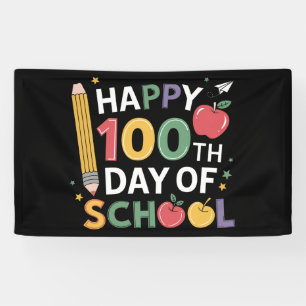 Banderoles Enseignants du 100e jour d'école Joyeux 100 jours