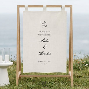 Banderoles Enseigne de bienvenue de mariage personnalisée, ti