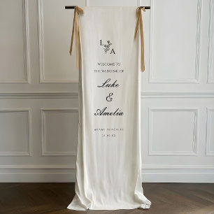 Banderoles Enseigne de bienvenue de mariage personnalisée, ti