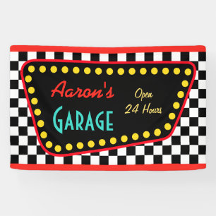 Banderoles Enseigne de garage rétro personnalisée 