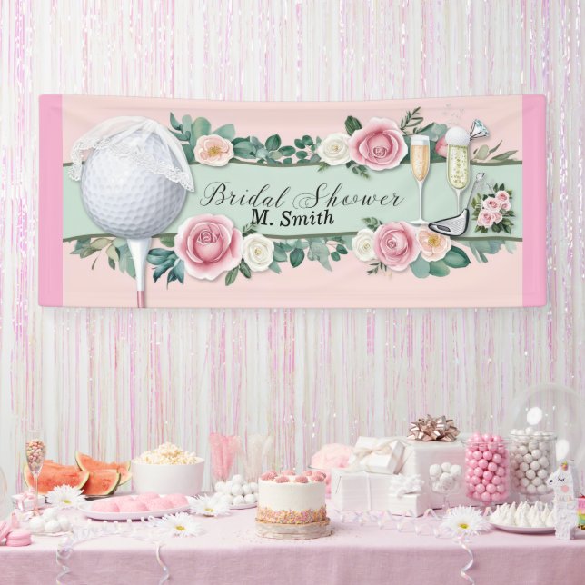 Banderoles Enterrement de vie de jeune fille Golf avec balle  (Fête)