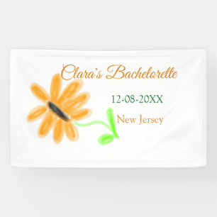 Banderoles Enterrement de vie de jeune fille nom date lieu to