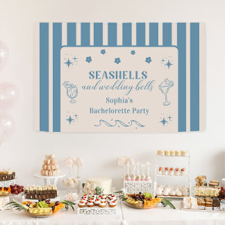 Banderoles Enterrements de vie de jeune fille Coquillages et 
