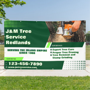 Banderoles Entrepreneur d'abattage d'arbres Arboriste Raveuse