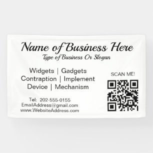 Banderoles Entreprise de code QR personnalisé