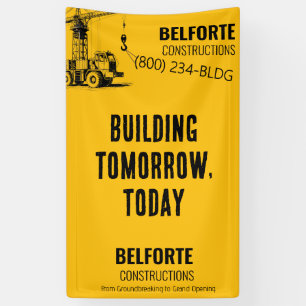 Banderoles Entreprise de construction   Yellow Crane Industri
