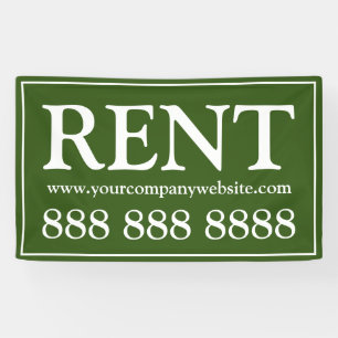 Banderoles Entreprise de location verte moderne