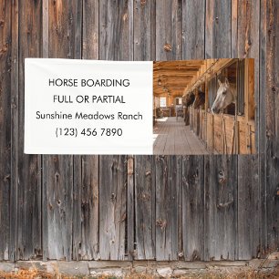 Banderoles Entreprise équestre Promotion Horse Embarquement