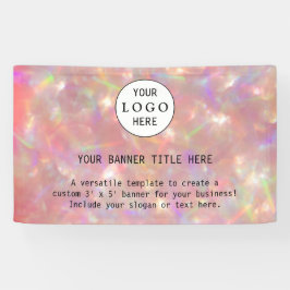 Banderoles Entreprise moderne Feminine Blush Rose Custom Logo